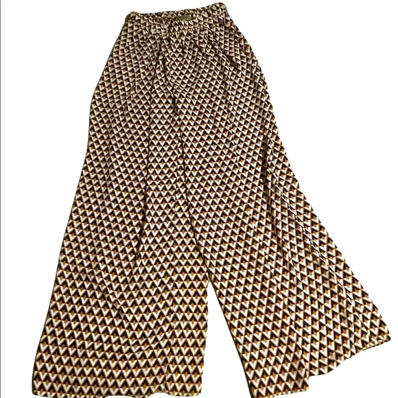 Beulah Pants - Beulah XS Wide-Legged Print Gaucho Pants